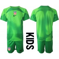 Dětský Fotbalový dres Spojené státy Brankářské MS 2022 Venkovní Krátký Rukáv (+ trenýrky)